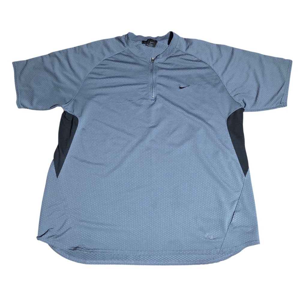 Nike Sphere Dry Mens XL Grey Honeycomb 1/4 Zip‎ Short Sleeve Training Shirt